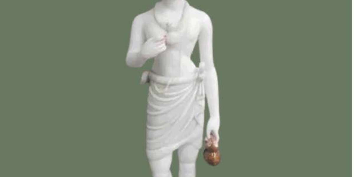 Divine Serenity with Neelkanth Varni Marble Murti – A Symbol of Peace & Devotion from Salvik