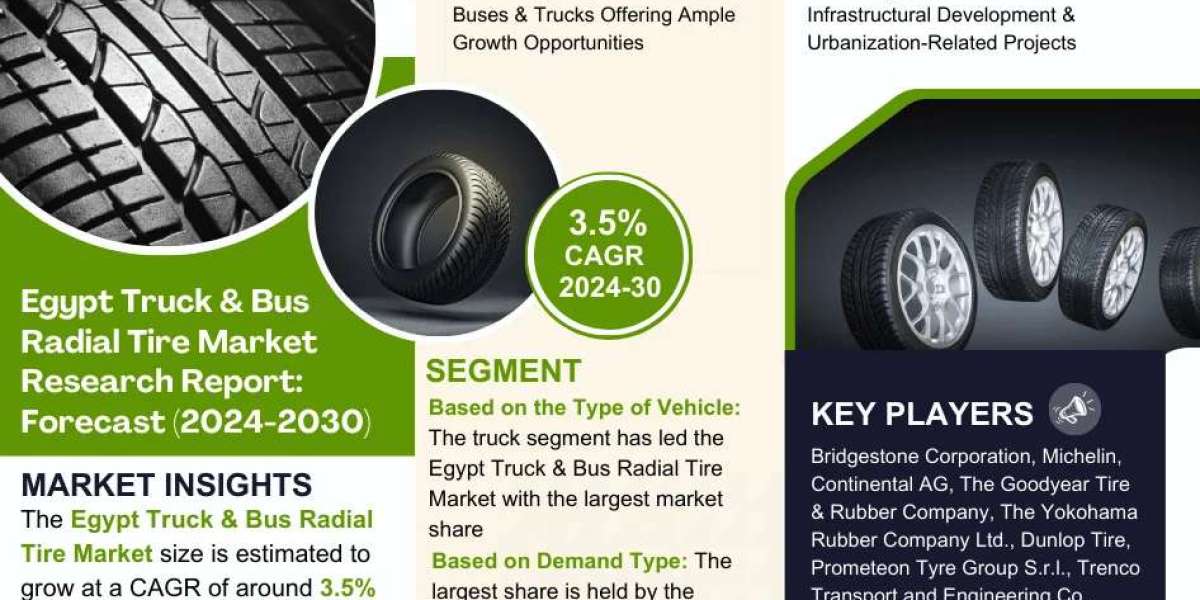 Exploring Egypt Truck & Bus Radial Tire Market Opportunity, Latest Trends, Demand, and Development By 2030| MarkNtel