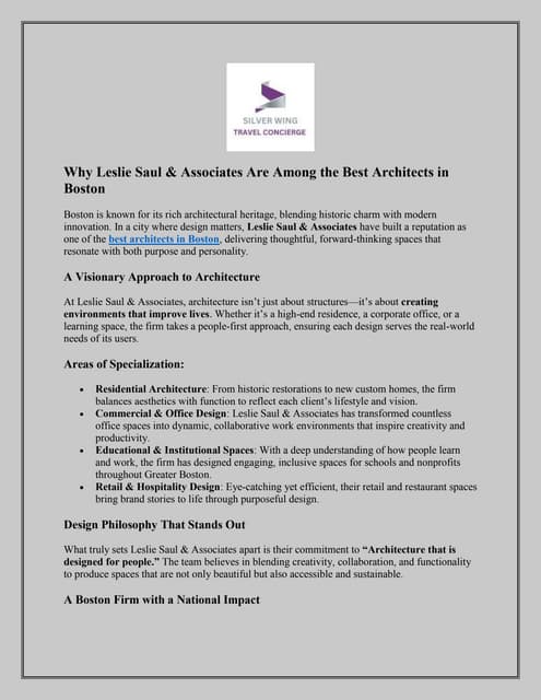 Why Leslie Saul & Associates Are Among the Best Architects in Boston.pdf
