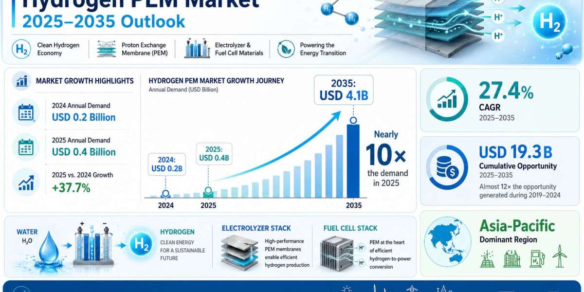 Hydrogen PEM Market Growth to Reach USD 4.1 Billion by 2035 Amid Clean Energy Expansion