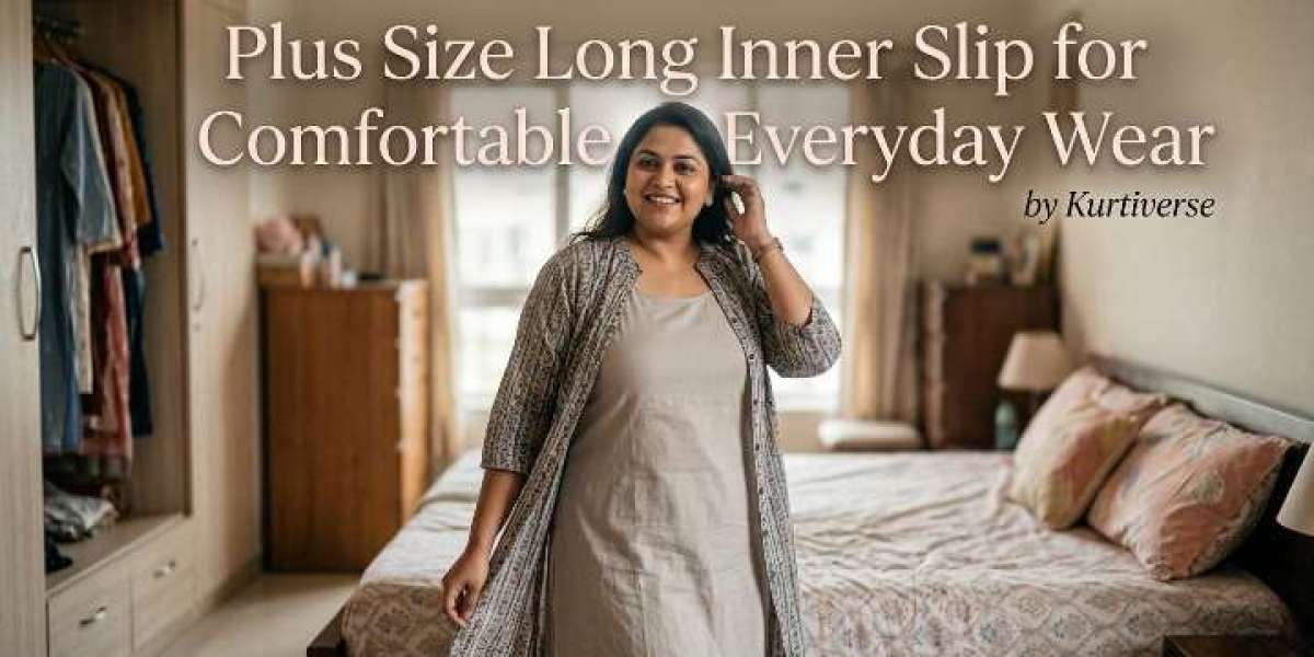 Kurtiverse Plus Size Long Inner Slip for Comfortable Everyday Wear