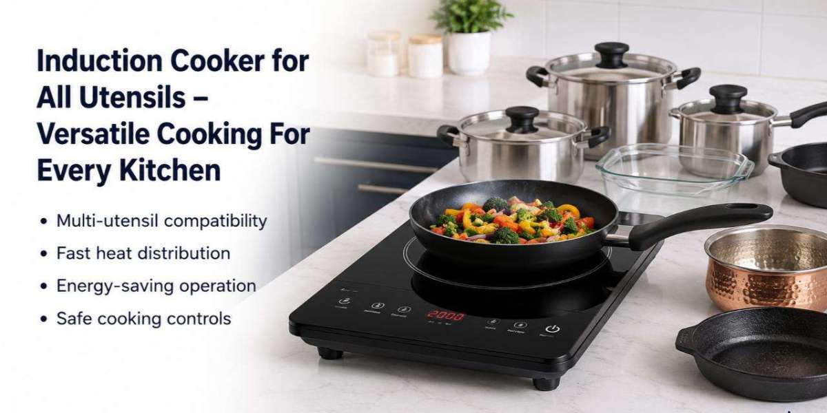 Sleek Induction Cooker for All Utensils Fits Every Countertop