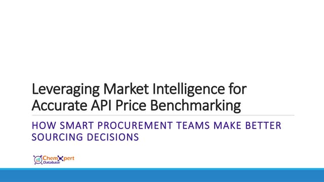 Leveraging Market Intelligence for Accurate API Price Benchmarking | PPTX