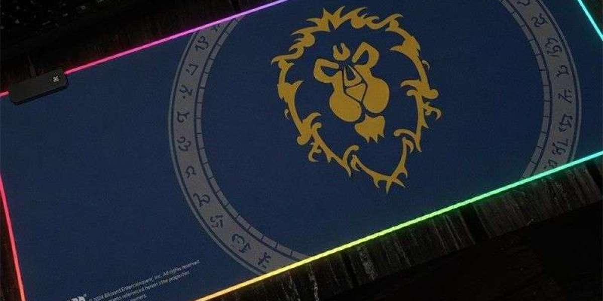 Nebraska Alliance Gamer Review: WoW Alliance Lion Sigil RGB Gaming Desk Mat Creates Regal Alliance Desktop Style