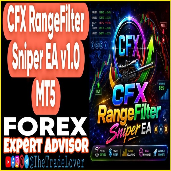CFX RangeFilter Sniper V2 EA v1.0 MT5 (Works on Build 6061) | Forex Robot | MT5 Expert Advisor - The Trade Lovers