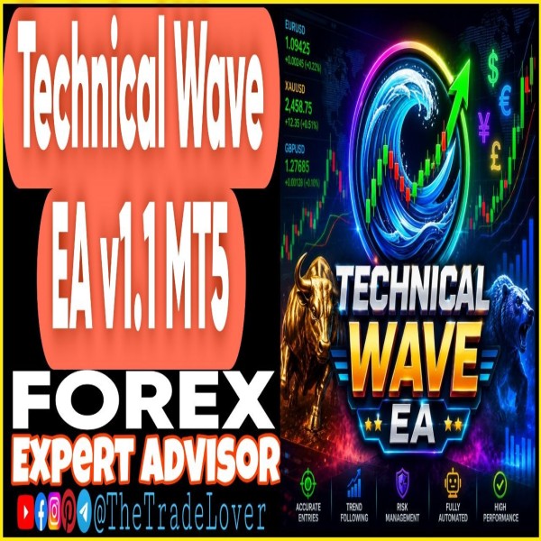 Technical Wave EA v1.1 MT5 (Works on Build 6061) | Forex Robot | MT5 Expert Advisor - The Trade Lovers