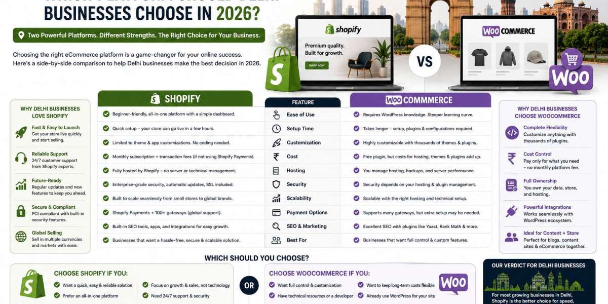 Shopify vs WooCommerce: Which Platform Should Delhi Businesses Choose in 2026?