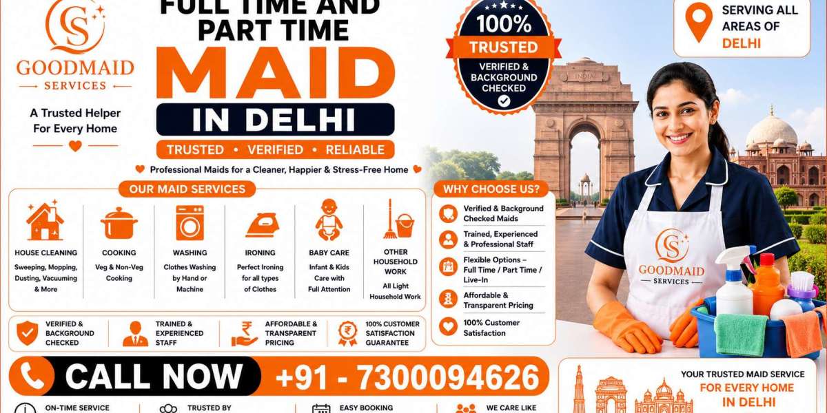 Full Time and Part Time Maid In Delhi at Reasonable Rates